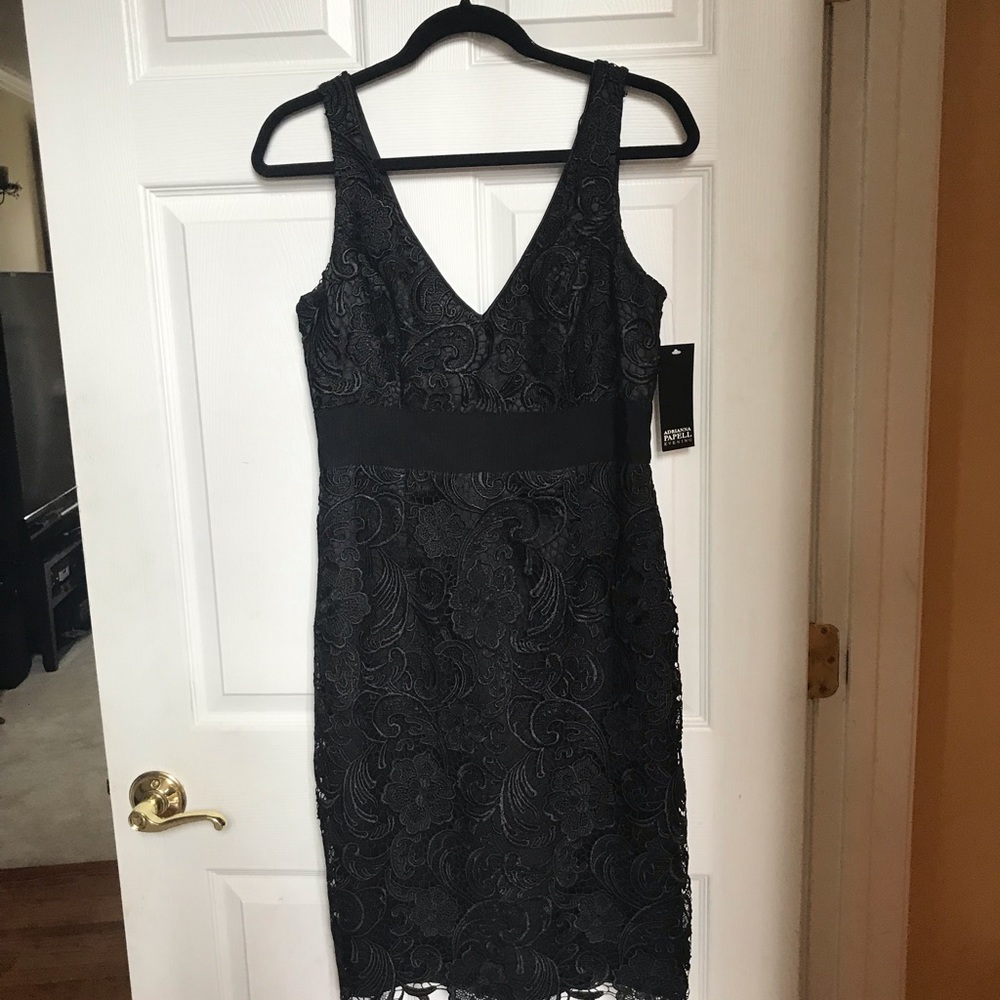 Black lace size 10 cocktail dress. New with tags.